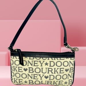 - Dooney and Bourke Beige & Brown Small Purse/Wristlet